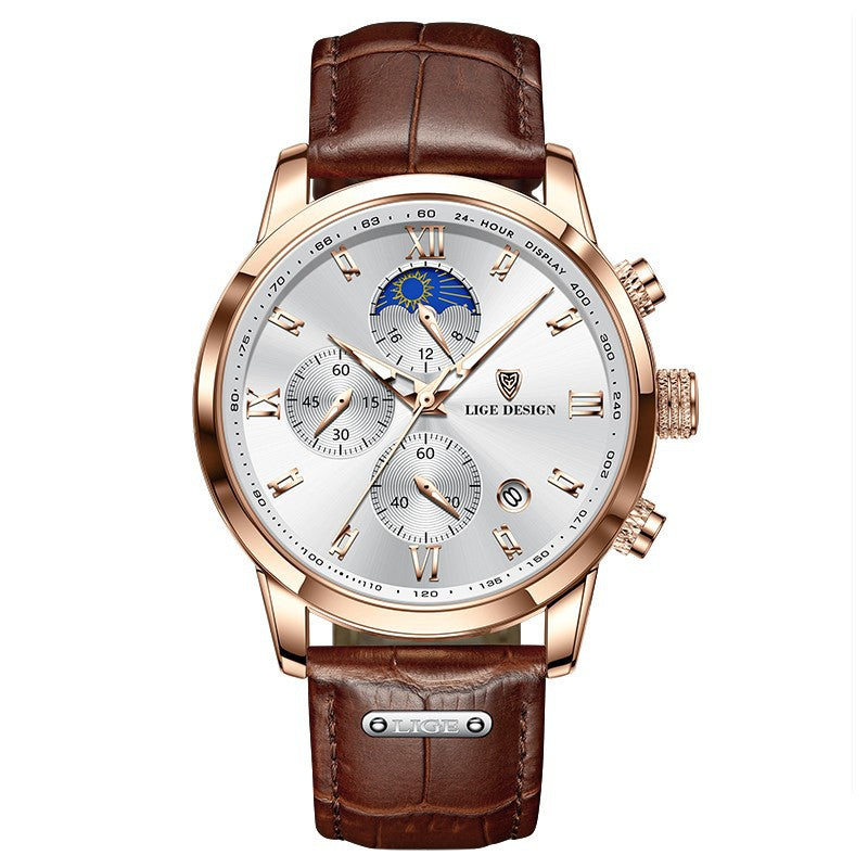 LIGE Chronograph Moonphase Men’s Watch