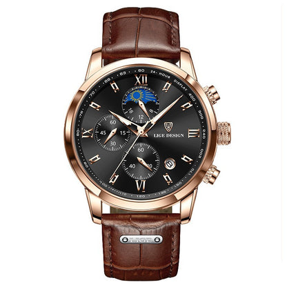 LIGE Chronograph Moonphase Men’s Watch